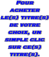 Pour acheter le(s) titre(s) de